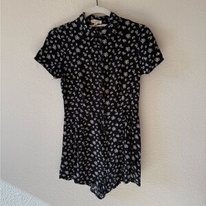 LA Hearts Black Floral Romper